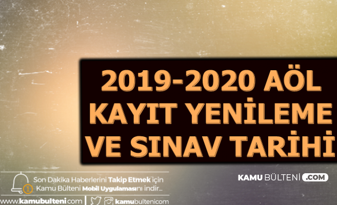 meb aol 2020 kayit yenileme ve 2 donem