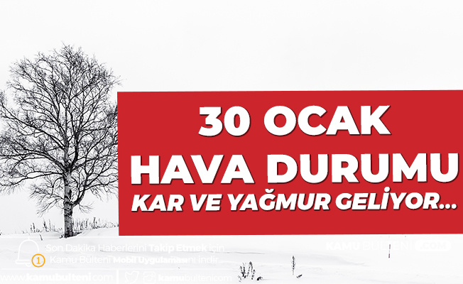 Meteoroloji Genel Müdürlüğü'nden Kar ve Yağmur Uyarısı Geldi
