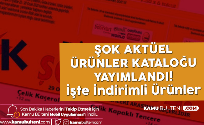 ŞOK 29 Ocak-5 Şubat 2020 Tarihinde Onlarca Üründe İndirime Gidecek! Aktüel Ürünler Kataloğu Yayımlandı