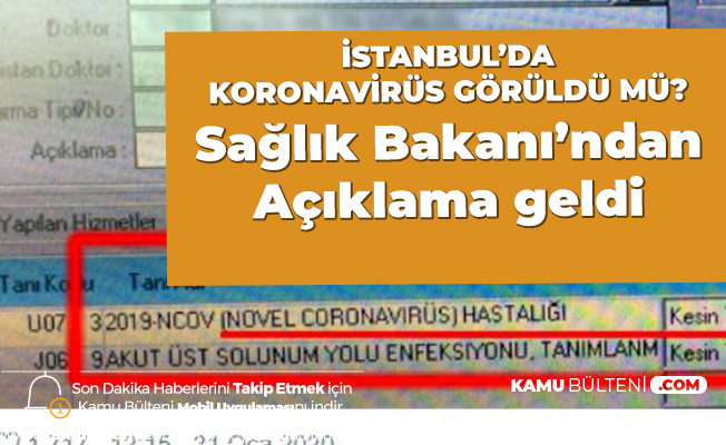 Türkiye'de İlk Koronavirüs İddiası! 'Kesin Tanı' Olarak Yanlışlıkla İşaretlenmiş
