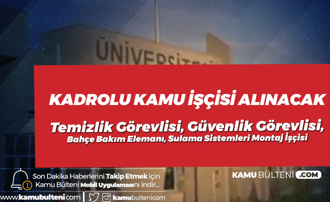 Aksaray Üniversitesi'ne İŞKUR Üzerinden Kadrolu Kamu İşçisi (İlkokul-Lise) Alınacak! İşte Genel ve Özel Şartlar
