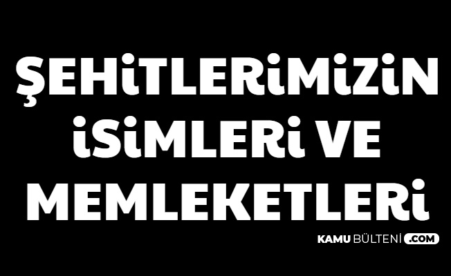 Bahçesaray Şehitlerinin İsimleri ve Memleketleri Açıklandı
