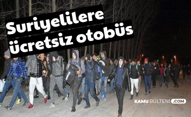 Bolu Belediyesi'nden Avrupa'ya Gidecek Suriyelilere Ücretsiz Otobüs