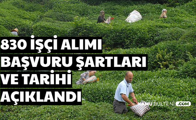 caykur 830 isci alimi basvuru sartlari ve tarihi aciklandi