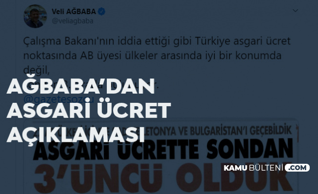 CHP Genel Başkan Yardımcısı Ağbaba: AB Ülkeleri arasında Asgari Ücrette Sonlardayız