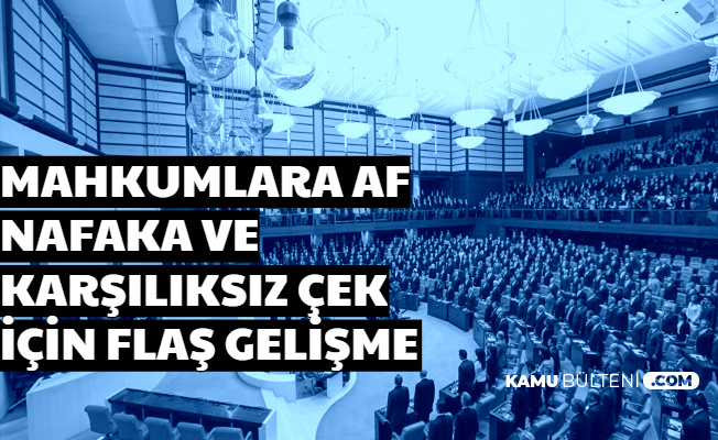 Mahkumlara Af, Karşılıksız Çek ve Süresiz Nafakada Son Dakika Gelişmesi