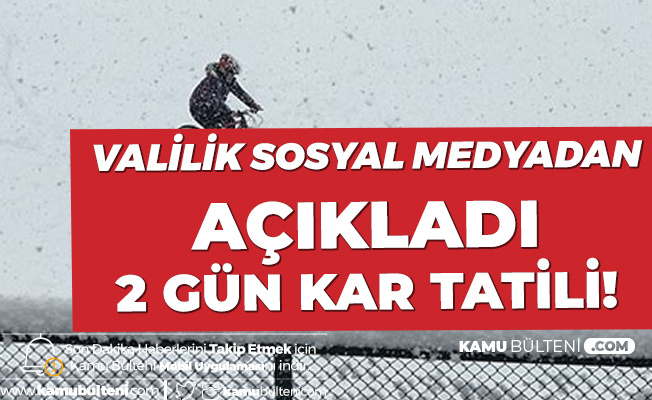 Rize Valiliği'nden 2 Gün Kar Tatili Açıklaması!