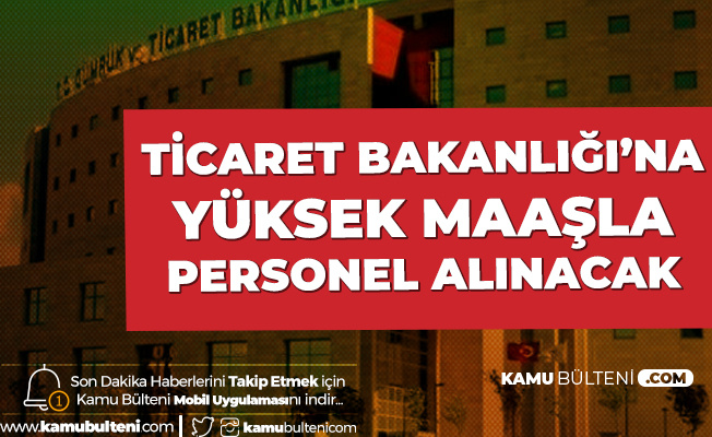 Ticaret Bakanlığı Yüksek Maaşla Sözleşmeli Bilişim Personeli Alacak