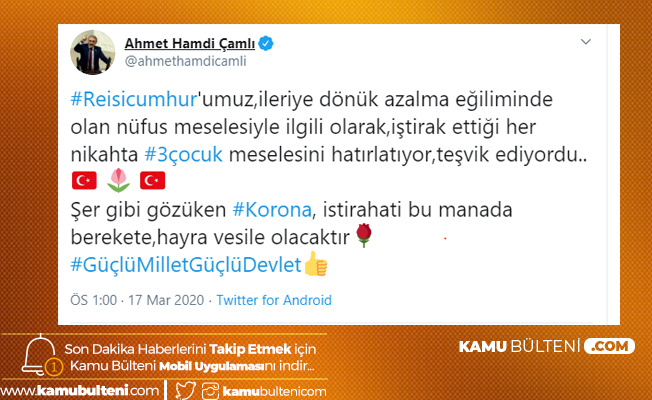 AK Partili Vekilden Koronavirüs Paylaşımı: 3 Çocuk...