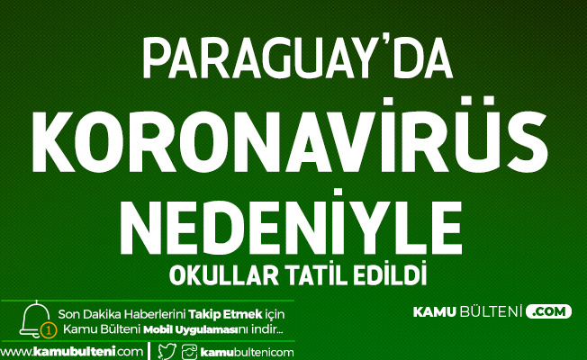 Paraguay'da Koronavirüs Nedeniyle Okullara 15 Gün Ara Verildi