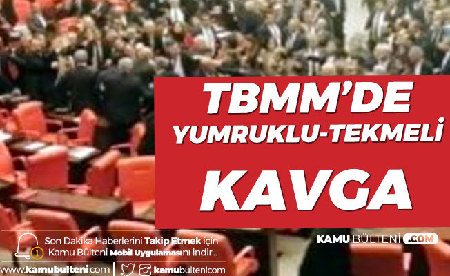 Türkiye Büyük Millet Meclisi'nde Tekmeli Yumruklu Kavga!
