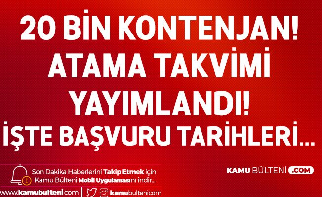 20 Bin Sözleşmeli Öğretmen Ataması Takvimi ve Kontenjan Listesi Yayımlandı