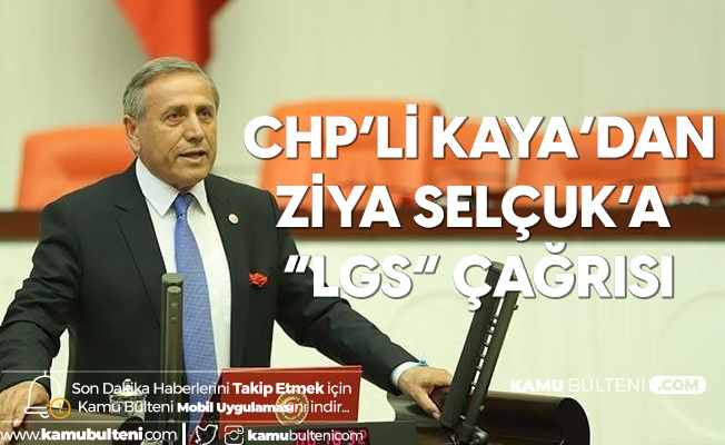 CHP Genel Başkan Yardımcısı Kaya'dan LGS ile İlgili Çağrı! CHP Genel Başkan Yardımcısı Kaya'dan LGS ile İlgili Çağrı!