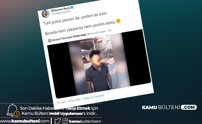 İçişleri Bakanı Soylu Paylaştı! Türk Polisi Yakalar da Yardım da Eder İçişleri Bakanı Soylu Paylaştı! Türk Polisi Yakalar da Yardım da Eder