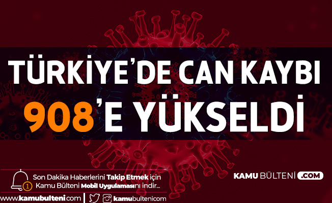 Kovid-19 Nedeniyle Türkiye'deki Can Kaybı "908" Oldu Kovid-19 Nedeniyle Türkiye'deki Can Kaybı "908" Oldu