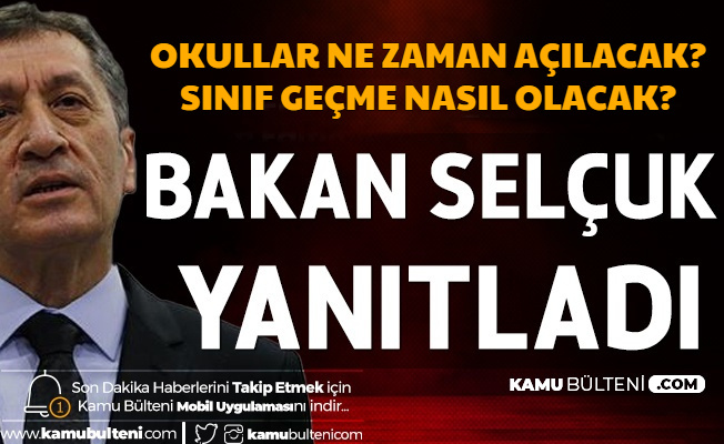 Son Dakika Haberi Ziya Selcuk Aciklama Yapti Iste Okullarin Acilacagi Tarih
