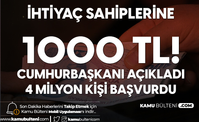 Üçüncü Faz Devlet Desteğine 4 Milyon Başvuru Yapıldı! İhtiyaç Sahibi Olan Herkese 1000 TL Üçüncü Faz Devlet Desteğine 4 Milyon Başvuru Yapıldı! İhtiyaç Sahibi Olan Herkese 1000 TL