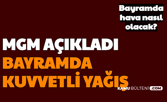 Meteoroloji Bayramda Hava Durumunu Acikladi Bayramda Bu Sehirlere Kuvvetli Yagis Geliyor