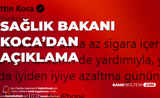 Sağlık Bakanı Fahrettin Koca: Maskenin de Yardımıyla Daha Az Sigara Sağlık Bakanı Fahrettin Koca: Maskenin de Yardımıyla Daha Az Sigara