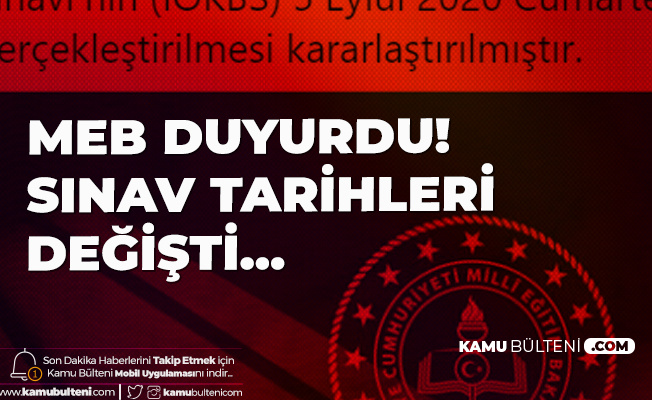 Son Dakika Ilkogretim Ve Ortaogretim Bursluluk Sinavi Ertelendi Iokbs Yeni Tarihler Aciklandi
