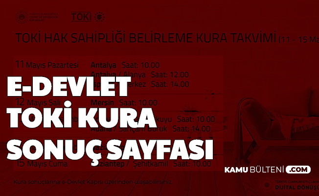 Toki Antalya Alanya Ve Isparta 100 Bin Sosyal Konut Kura Sonucu Sorgulama Ekrani E Devlet Isim Listesi