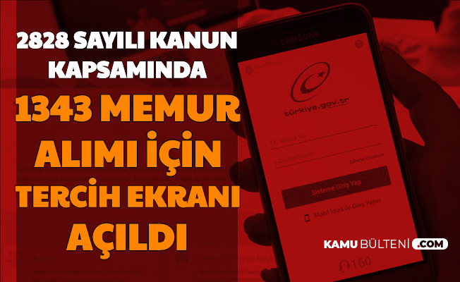 2828 Kapsamında 1343 Memur Alımı Tercihleri Başladı-En Az İlkokul KPSS'siz