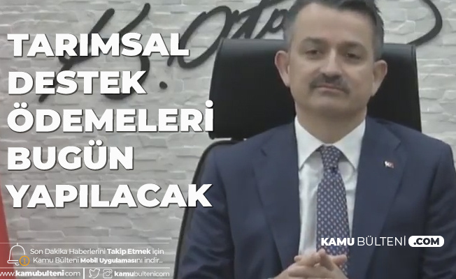 Bakan Pakdemirli Açıkladı: Tarımsal Destek Ödemeleri Başlıyor - Destek Ödemesi Tarihleri Açıklandı Bakan Pakdemirli Açıkladı: Tarımsal Destek Ödemeleri Başlıyor - Destek Ödemesi Tarihleri Açıklandı