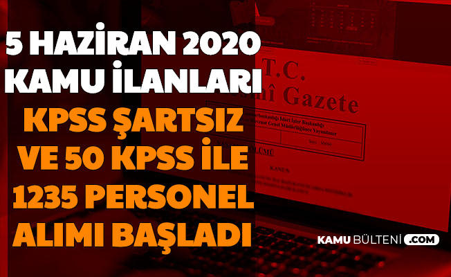 Bugunun Kamu Is Ilanlari Kpss Siz Ve 50 Kpss Ile 1235 Personel Alimi Basvurusu Basladi
