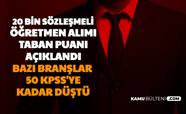 Sozlesmeli Ogretmenlik Taban Puanlari Aciklandi Bu 2 Bransta Kpss 50 Ye Kadar Dustu