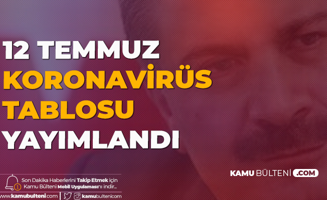 12 Temmuz Türkiye Koronavirüs Tablosu Yayımlandı