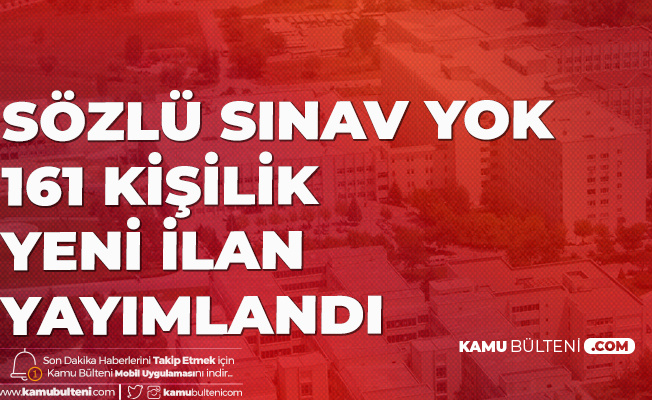 Bursa Uludağ Üniversitesi'ne 161 Sözleşmeli Kamu Personeli Alımı Yapılacak!