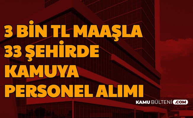 33 Sehirde 3 4 Bin Tl Maasla Kamuya Personel Ve Isci Alimi Basladi
