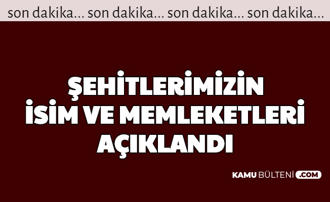 Agri Da Sehit Olan Askerlerimizin Isimleri Ve Memleketleri Aciklandi Mersin Ve Ordu Ya Sehit Atesi Dustu