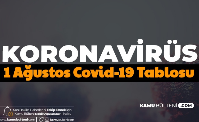 Bakan Koca, Bugünkü Corona Tablosunu Açıkladı-İşte 1 Ağustos 2020 Covid 19 Vaka Sayısı Bakan Koca, Bugünkü Corona Tablosunu Açıkladı-İşte 1 Ağustos 2020 Covid 19 Vaka Sayısı