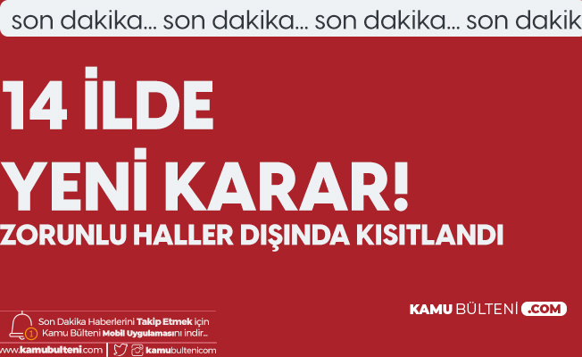 İçişleri Bakanlığı Nüfus ve Vatandaşlık İşleri Genel Müdürlüğü'nden 14 İl için Yeni Karar! İçişleri Bakanlığı Nüfus ve Vatandaşlık İşleri Genel Müdürlüğü'nden 14 İl için Yeni Karar!