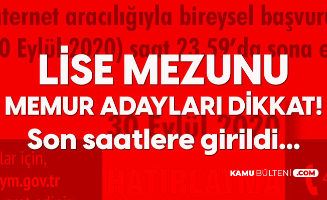 KPSS Lise Başvurularında Son Saatler KPSS Lise Başvurularında Son Saatler
