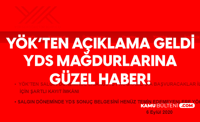 Yok Aciklama Yayimladi Ertelenen Yds Nedeniyle Lisansustu Programlarina Basvuramayanlarin Durumu Ne Olacak