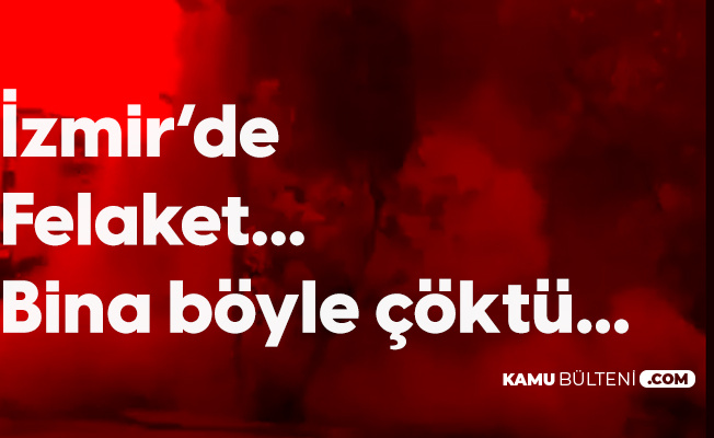 İzmir'deki Depremde Bir Bina Böyle Çöktü! İzmir'deki Depremde Bir Bina Böyle Çöktü!