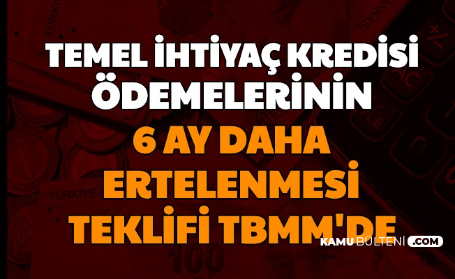 kredi borclari odemelerinin 6 ay daha ertelenmesi teklifi meclise geldi temel ihtiyac kredisi