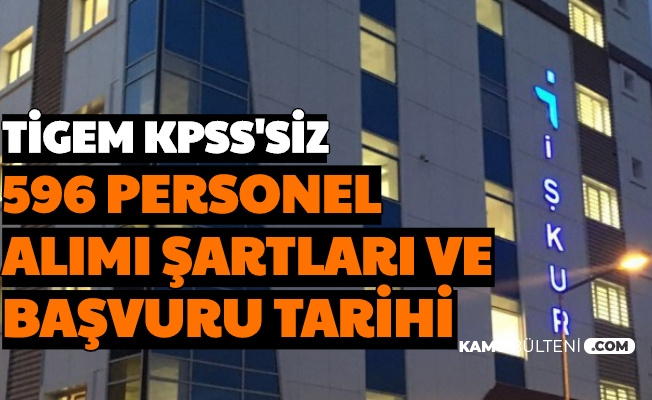 Tigem Kpss Siz 596 Personel Alimi Basvuru Sartlari Ve Tarihi