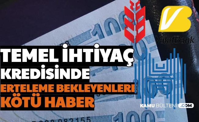 Ziraat Bankası-Halkbank-Vakıfbank Temel İhtiyaç Kredisinde ...