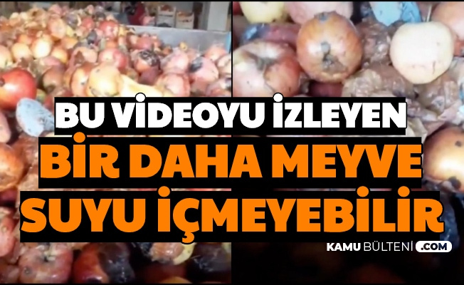 bu videoyu izleyen bir daha icemeyebilir curuk kurtlu meyvelerden meyve suyu yapiliyor iddiasi