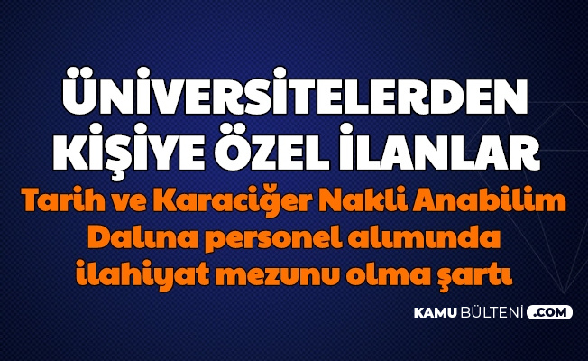 Tarih Bolumune Ve Karaciger Nakli Anabilim Dali Icin Ilahiyat Mezunu Olma Sarti