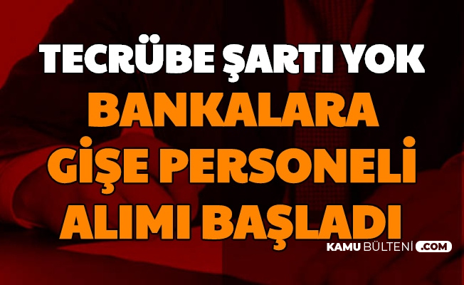 Tecrube Sarti Yok Bankalara 3500 Tl Maasla Gise Personeli Alimi