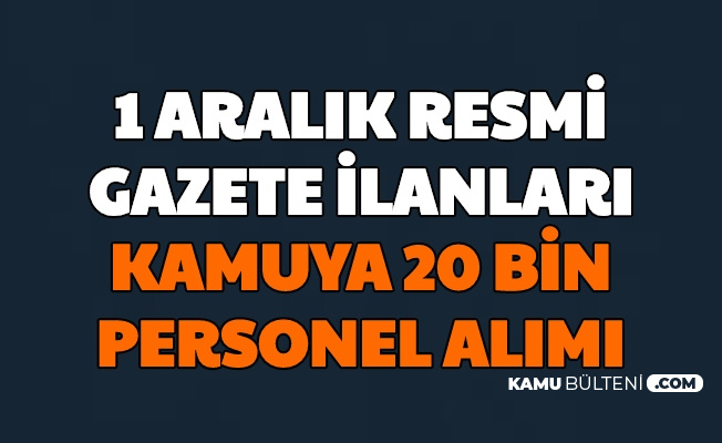1 aralik 2020 resmi gazete de yayimlandi kamuya 20 bin 56 personel alimi saglik personeli polis pomem