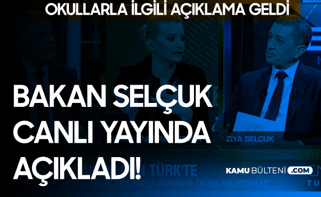 Milli Eğitim Bakanı'ndan Okullarla İlgili Açıklama: 15 Şubat'ta Kademeli Açmayı Düşünüyoruz