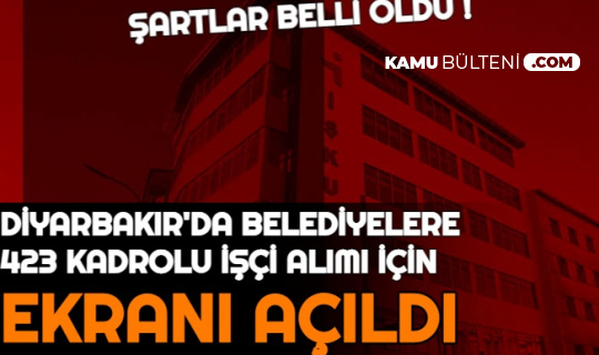 diyarbakir buyuksehir belediyesi isci alimi basvuru ekrani acildi iste diyarbakir bel personel alimi is basvuru ekrani