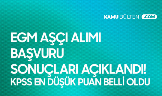 Emniyet Genel Müdürlüğü Kadrolu Aşçı Alımı Başvuru Sonuçları Açıklandı! KPSS En Düşük Puan Belli Oldu