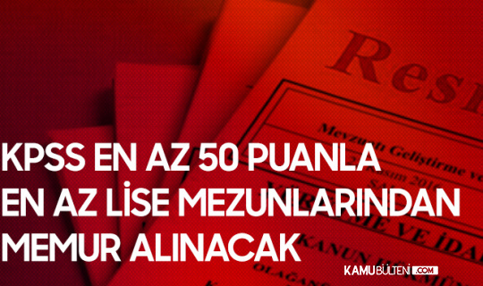 Zabıta Memuru ve İtfaiye Eri Alımı İlanı Resmi Gazete'de Yayımlandı (Lise, Önlisans ve Lisans - KPSS 50-60 Puan Şartları)