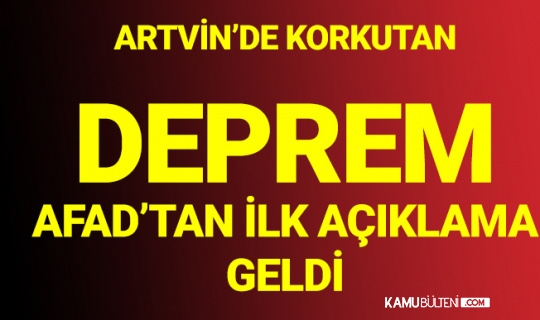 Artvin'de 3.9 Büyüklüğünde Deprem Meydana Geldi Artvin'de 3.9 Büyüklüğünde Deprem Meydana Geldi